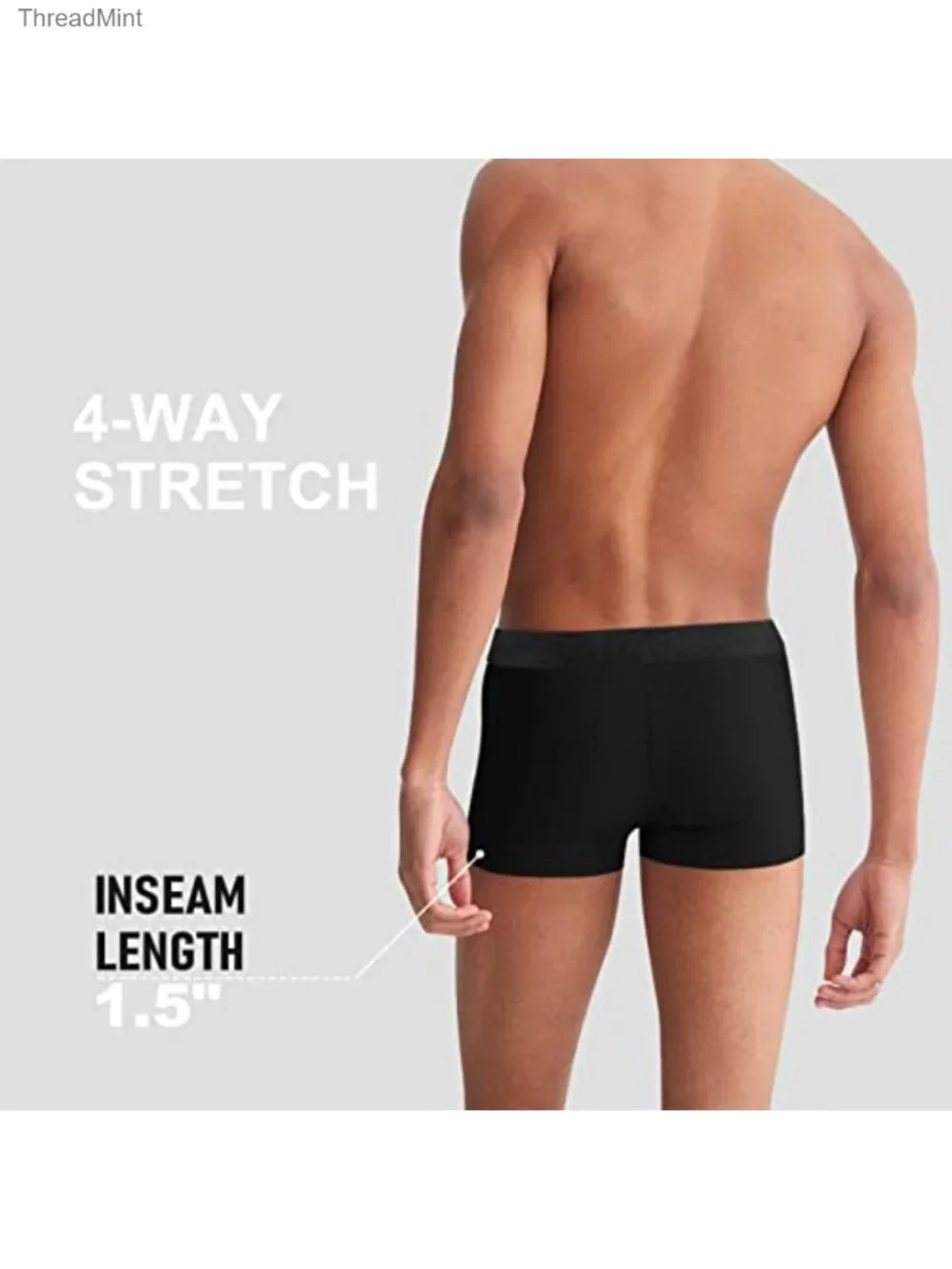 Mens Underwear Boxer Briefs Pouch Trunks No Fly 4-Pack